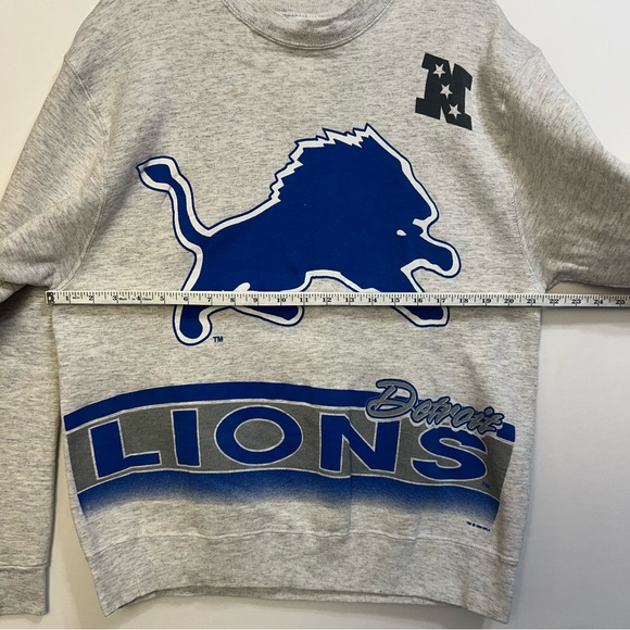 Vintage 90s Detroit Lions NFL Football Big Logo Crewneck Sweater Men’s Large - Picture 5 of 7